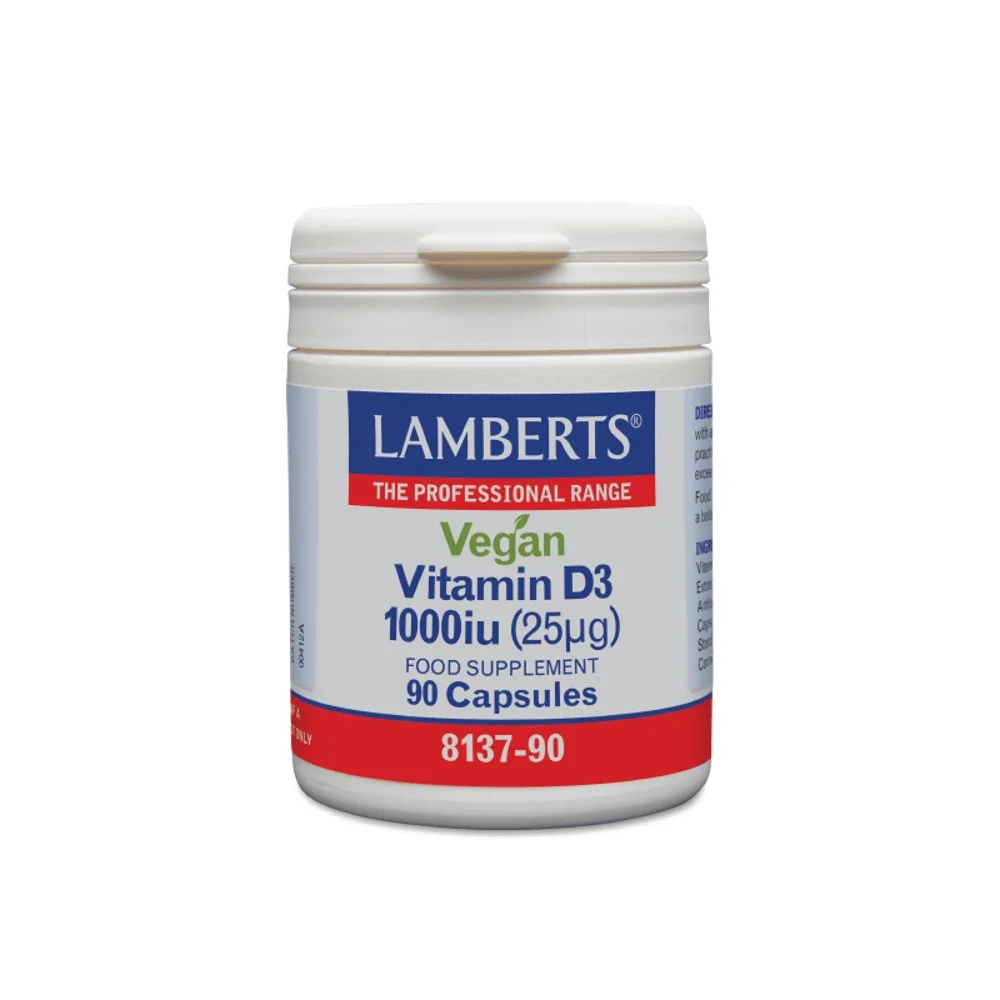 Φωτογραφία προϊόντος: LAMBERTS Vegan Vitamin D3 1000iu (25μg) 90caps