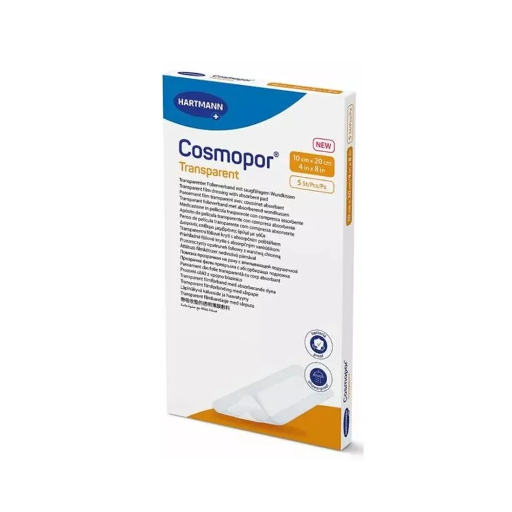 Φωτογραφία προϊόντος: HARTMANN Cosmopor Transparent 5τμχ - 10cm x 20cm