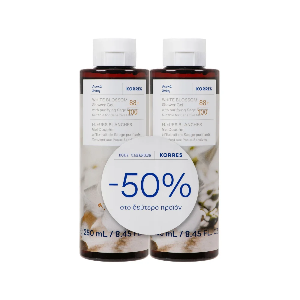 Φωτογραφία προϊόντος: KORRES Promo -50% στο Δεύτερο Προϊόν Λευκά Άνθη Αφρόλουτρο (2x250ml)