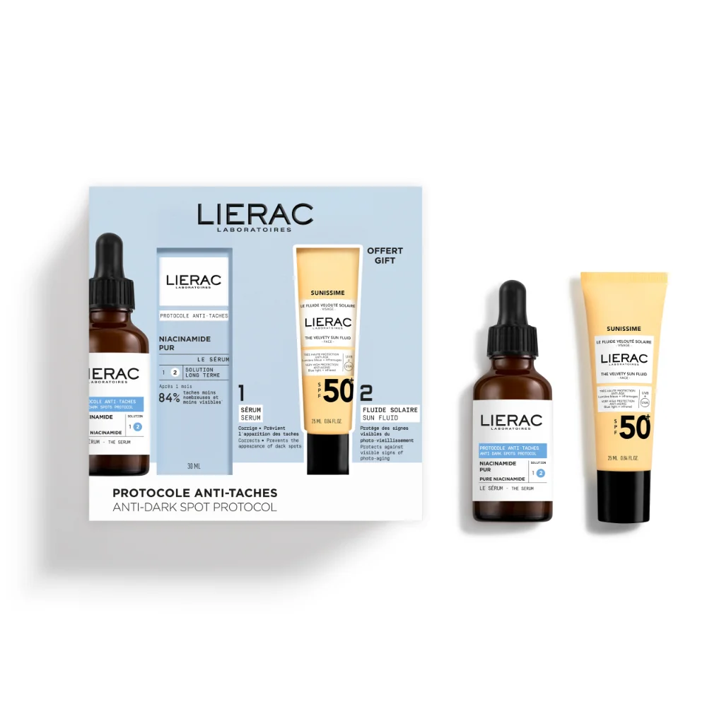 Φωτογραφία προϊόντος: LIERAC Promo Anti-Dark Spots Protocol The Serum Ορός Πρωτόκολλο κατά των Κηλίδων 30ml & Δώρο The Velvety Sun Fluid Λεπτόρρευστο Αντηλιακό Προσώπου SPF50+ 25ml