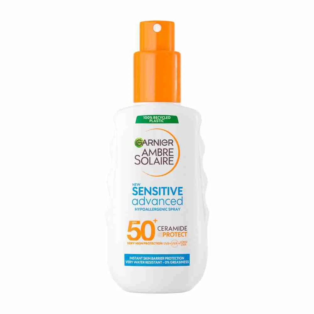 Φωτογραφία προϊόντος: GARNIER AMBRE SOLAIRE Sensitive Advanced Spray SPF50+ Κατάλληλο και για Ευαίσθητες Επιδερμίδες (150ml)