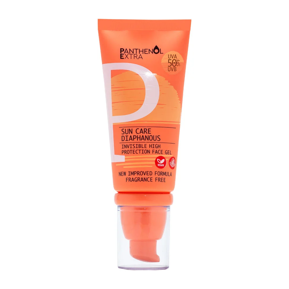 Φωτογραφία προϊόντος: PANTHENOL EXTRA Sun Care Diaphanous SPF50 - Αντηλιακό Gel Προσώπου (50ml)
