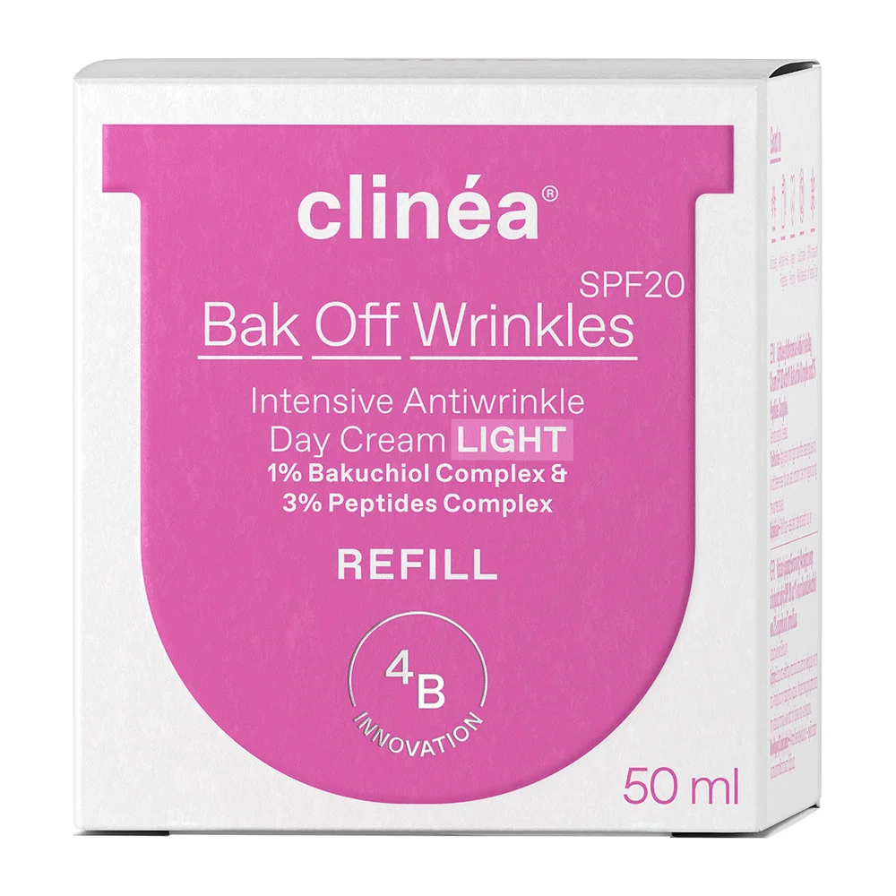 Φωτογραφία προϊόντος: CLINEA Bak Off Wrinkles Light SPF20 Refill - Αντιγηραντική Κρέμα Ημέρας (50ml)