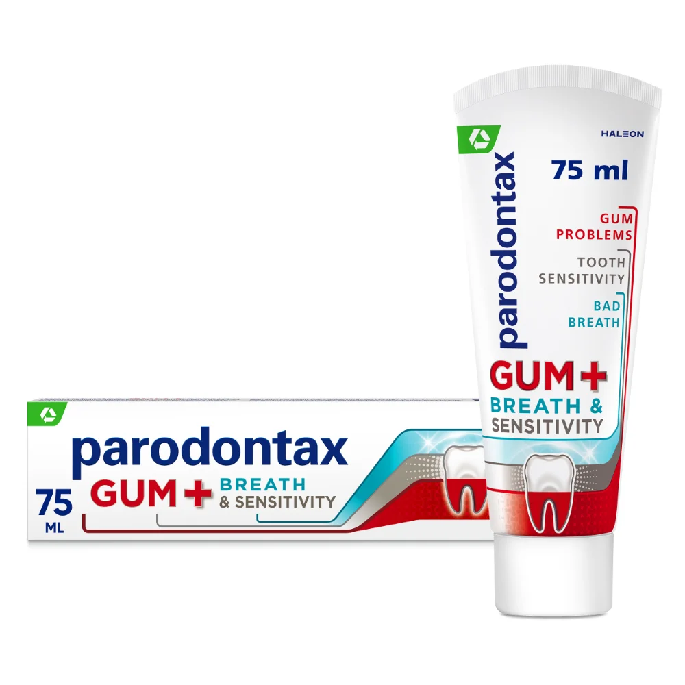 Φωτογραφία προϊόντος: PARODONTAX Gum + Breath & Sensitivity - Οδοντόκρεμα για Υγιή Ούλα & Δροσερή Αναπνοή (75ml)