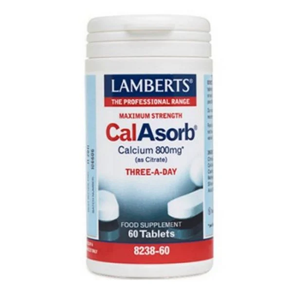 Φωτογραφία προϊόντος: Lamberts CalAsorb Calcium 800mg Plus Vitamin D3 60tabs