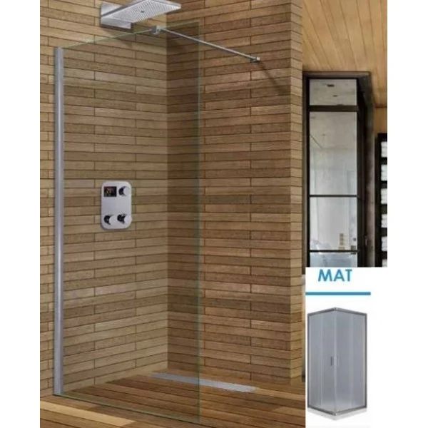 Φωτογραφία προϊόντος: Aquarelle Walk - In W 6mm Mat 108-110 x 185cm Διαχωριστικό Ντουζιέρας