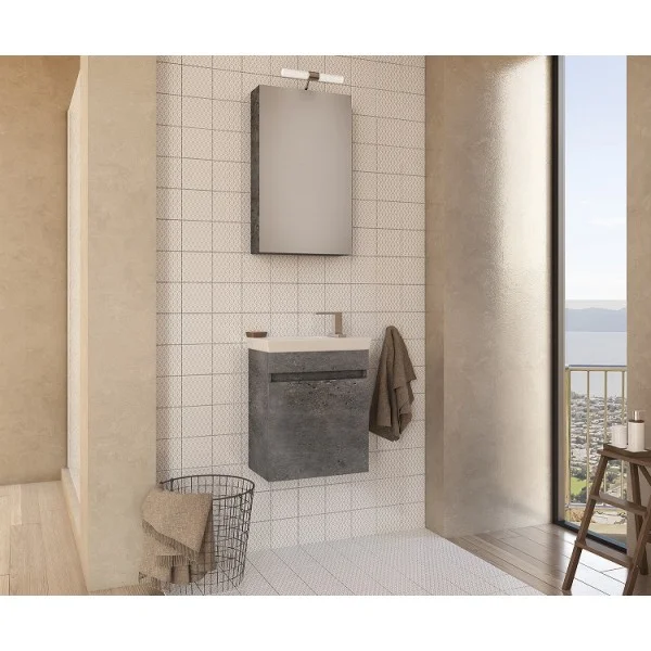 Φωτογραφία προϊόντος: Drop Luxus 45 Granite επιπλο μπανιου κρεμαστο / 3 ΑΤΟΚΕΣ ΔΟΣΕΙΣ