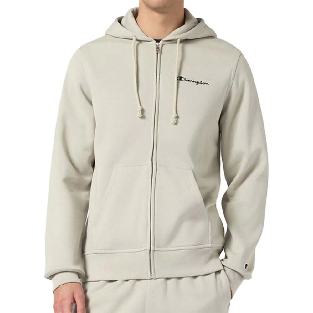 Φωτογραφία προϊόντος: Champion Men's Fleece Full-Zip Small Logo Hoodie Μπεζ 221794-YS152 (Champion)