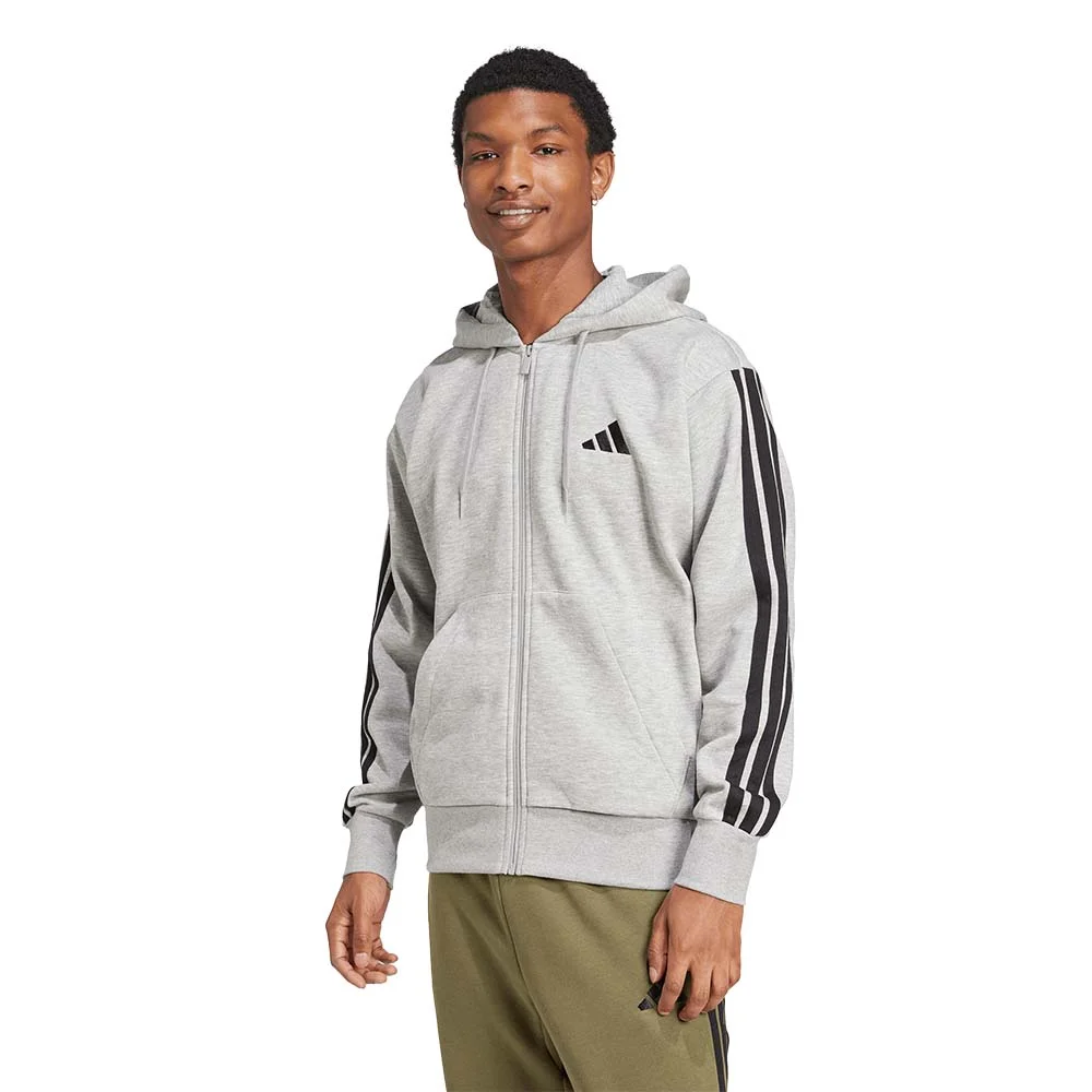 Φωτογραφία προϊόντος: adidas Sportswear Men's 3Stripes Fleece Full-Zip Hoodie Γκρι JD1865 (adidas Sportswear)