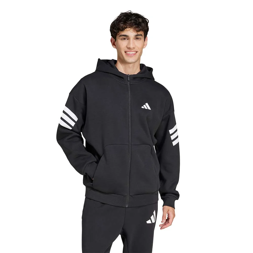 Φωτογραφία προϊόντος: adidas Sportswear Men's Future Icons 3Stripes Full-Zip Hoodie Μαύρο JD4827 (adidas Sportswear)