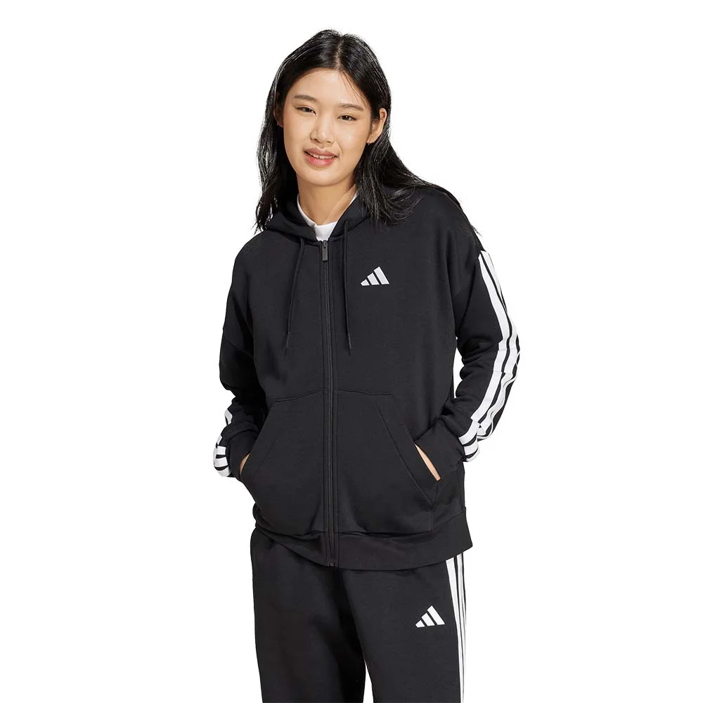 Φωτογραφία προϊόντος: adidas Sportswear Women's 3Stripes Fleece Full-Zip Hoodie Μαύρο JE1283 (adidas Sportswear)