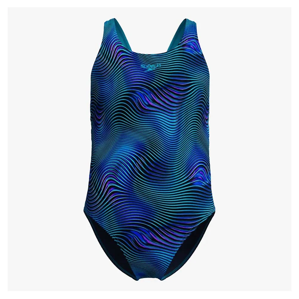 Φωτογραφία προϊόντος: Speedo Girl's Print Leaderback Swimsuit Μπλε 812377002 (Speedo)