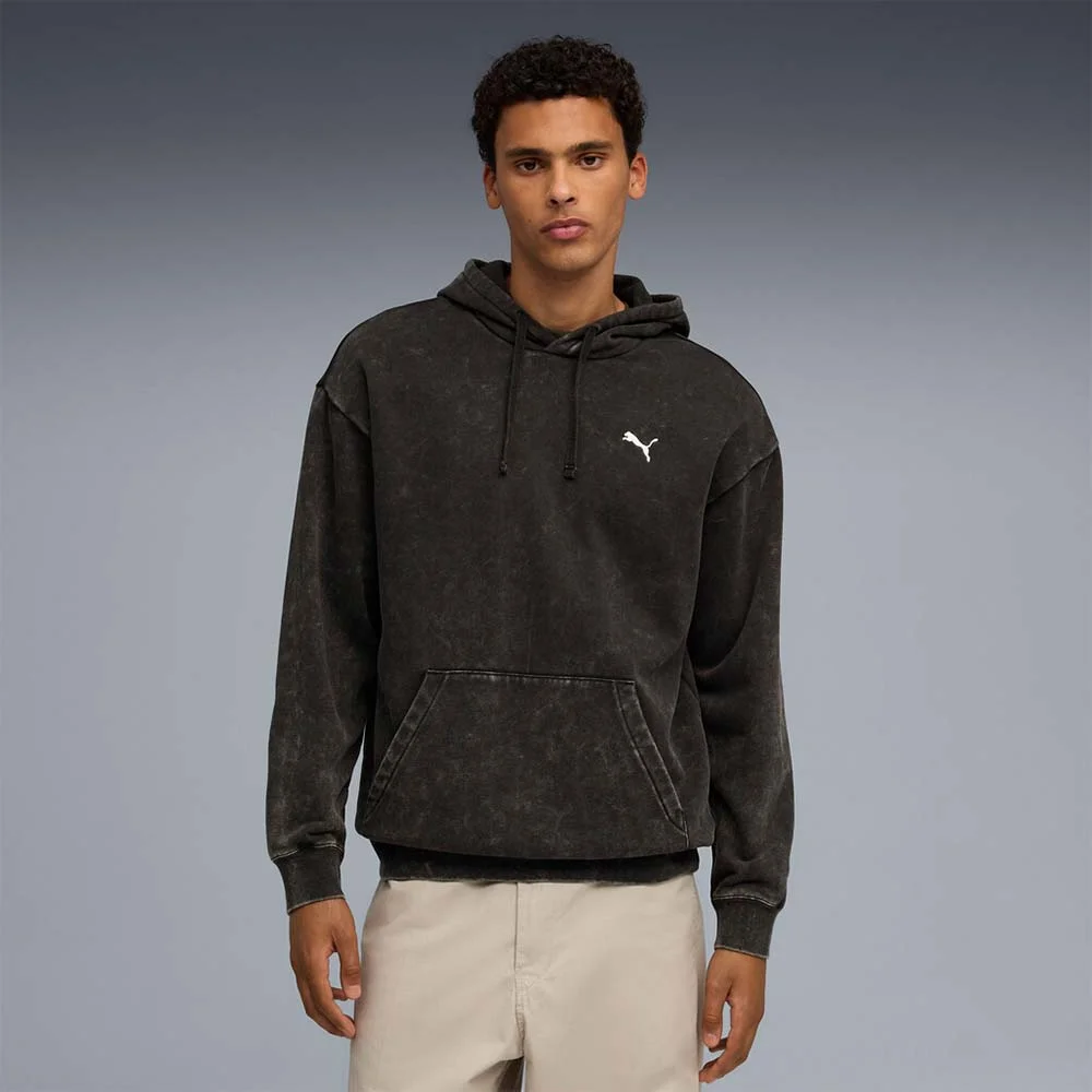 Φωτογραφία προϊόντος: Puma Men's Essentials Elevated Relaxed Washed Fleece Hoodie Μαύρο 688049-01 (Puma)