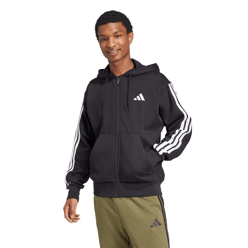 Φωτογραφία προϊόντος: adidas Sportswear Men's 3Stripes Fleece Full-Zip Hoodie Μαύρο JD1870 (adidas Sportswear)