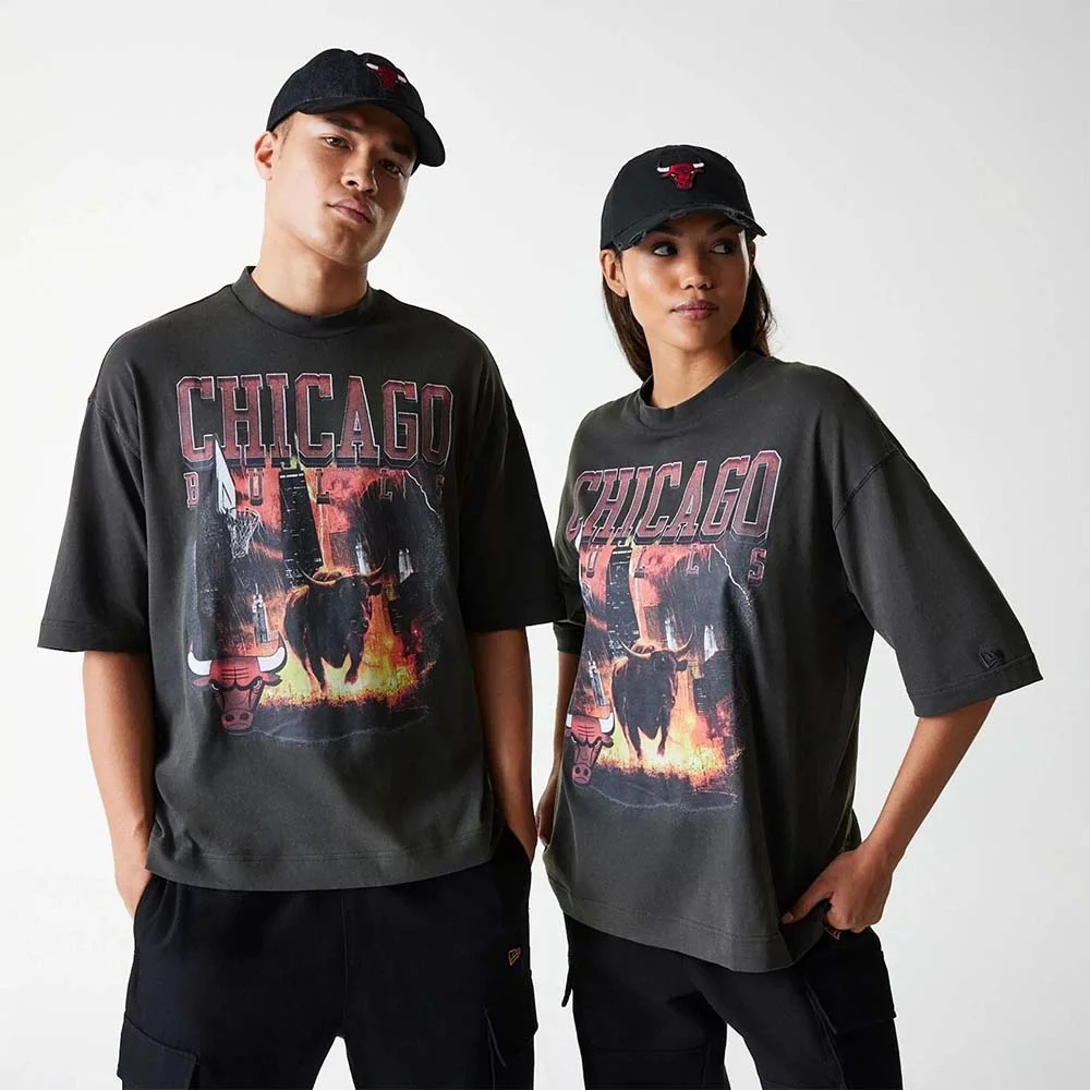 Φωτογραφία προϊόντος: New Era Men's NBA Washed Graphic Chicago Bulls Tee Μαύρο 60684355 (New Era)