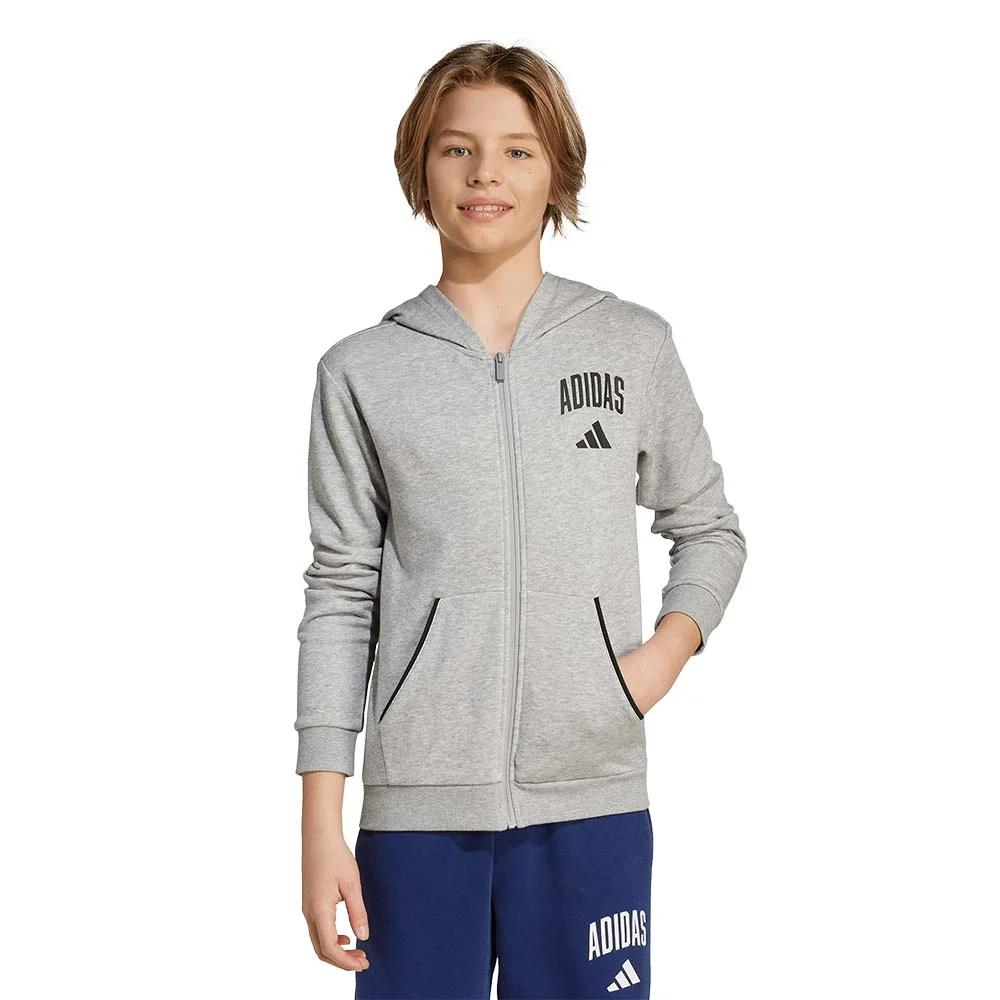 Φωτογραφία προϊόντος: adidas Sportswear Kids Collegiate French Terry Full-Zip Hoodie Γκρι JW2388 (adidas Sportswear)