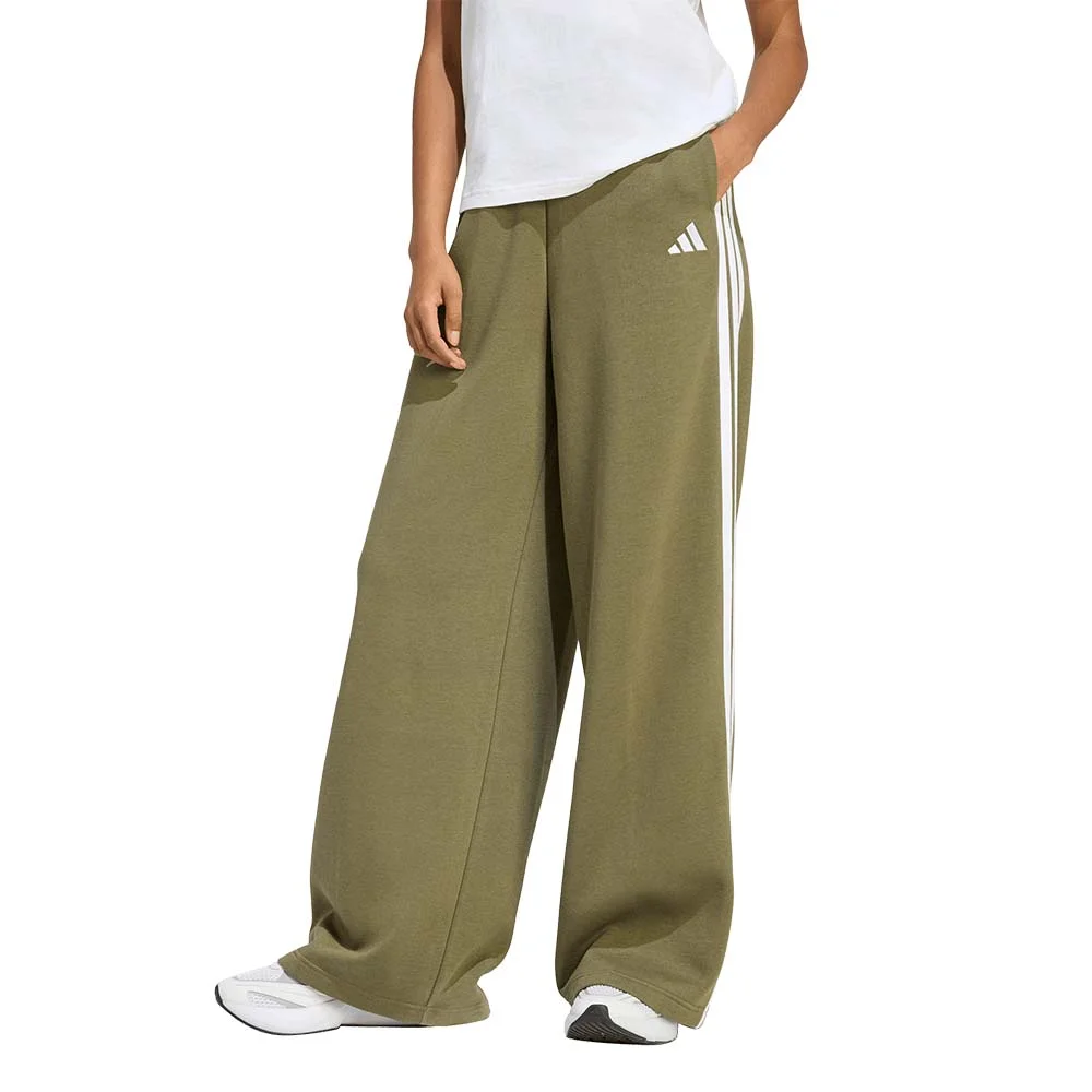 Φωτογραφία προϊόντος: adidas Sportswear Women's 3Stripes Fleece Wide Leg Pants Πράσινο KS5524 (adidas Sportswear)