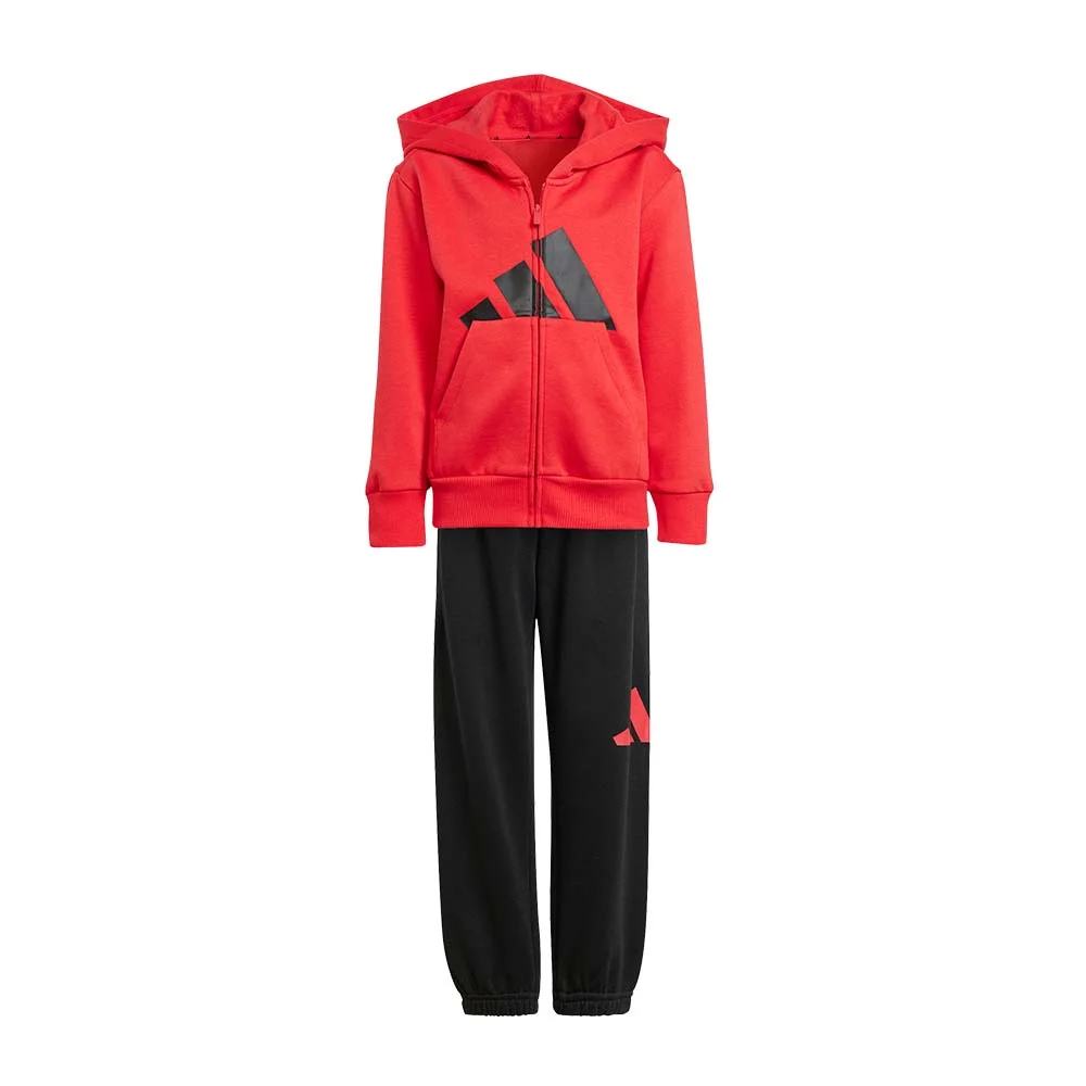 Φωτογραφία προϊόντος: adidas Sportswear Kids Big Logo Fleece Full-Zip Hoodie Tracksuit Set Μαύρο - Κόκκινο JC9730 (adidas Sportswear)