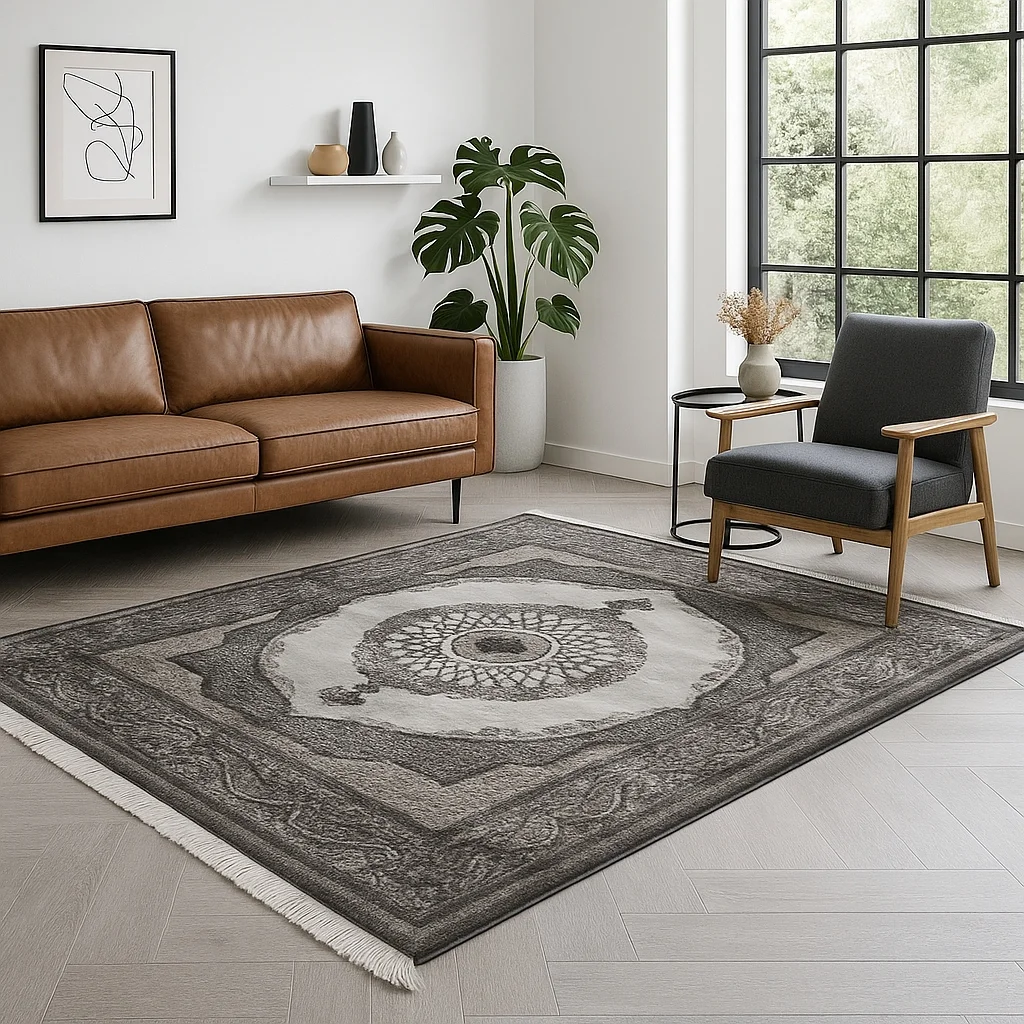 Φωτογραφία προϊόντος: Saray Home Χαλιά Κλασικά Heatset ανάγλυφα με κρόσσι Halic 200X270cm HL650-BR-200 Καφέ