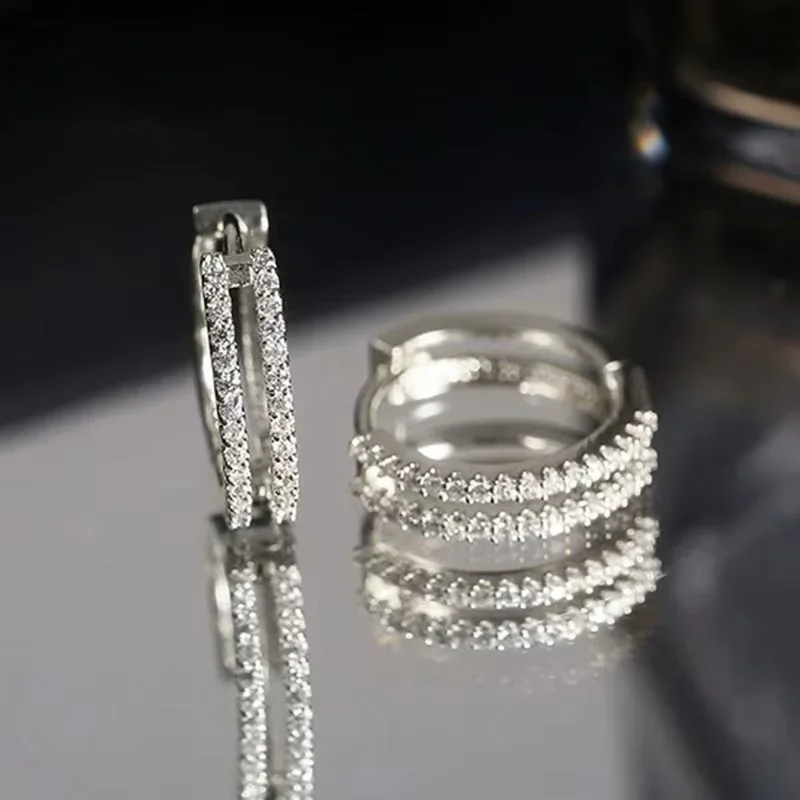 Φωτογραφία προϊόντος: Peach Jewelry Isabella Σκουλαρίκια Ασήμι 925 Ρόδιο Με Ζιρκόν Ασημί
