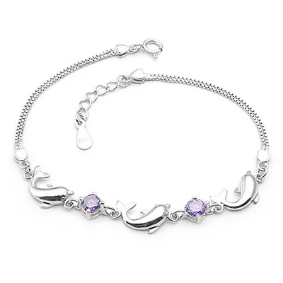 Φωτογραφία προϊόντος: Peach Jewelry Βραχιόλι Ασημι 925 Δελφίνια