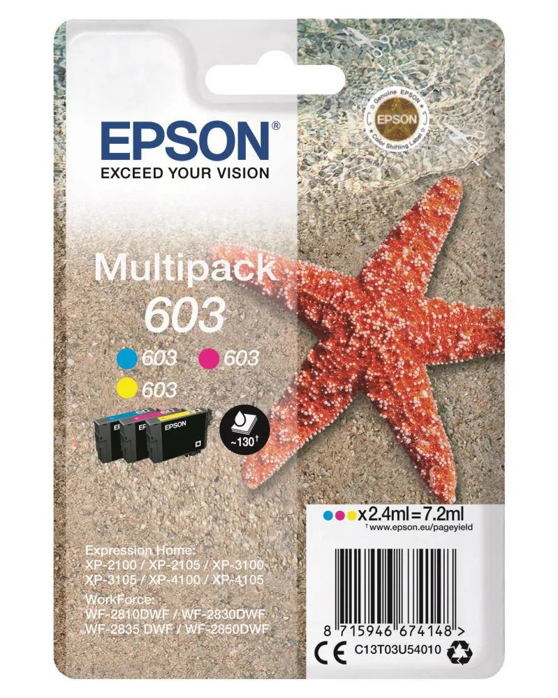 Φωτογραφία προϊόντος: Ink Epson T03U540 C13T03U540 Color Multipack 2.4ml x 3 - C13T03U54010