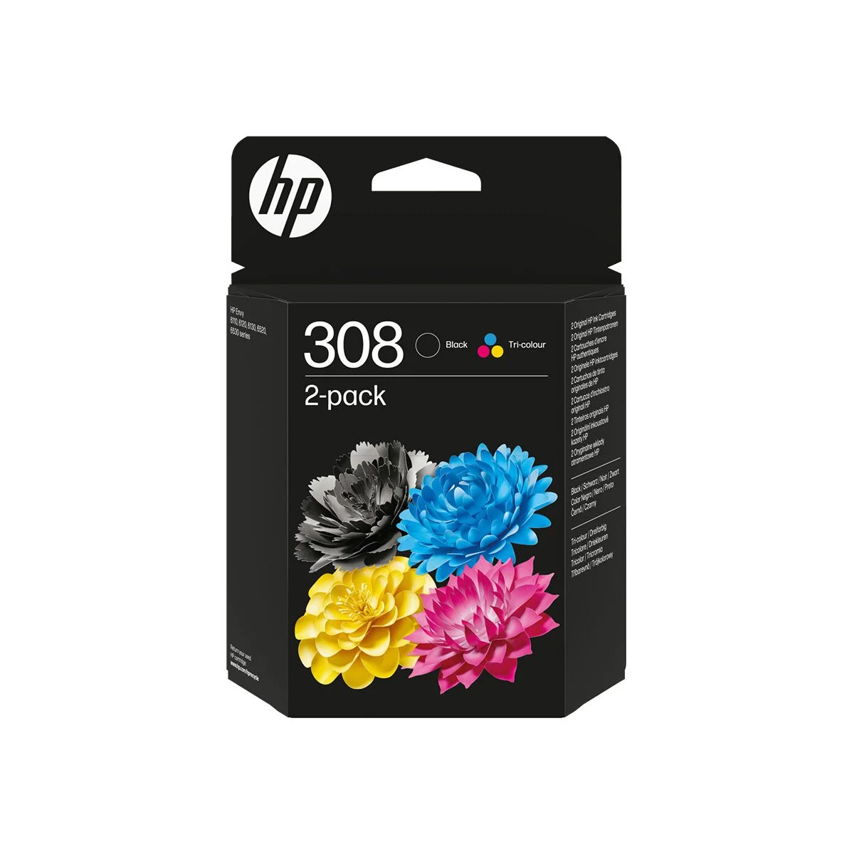 Φωτογραφία προϊόντος: Hewlett Packard HP 308 Black_Tri-Color Ink Cartridge Combo 2-Pack - 6L6S6UE