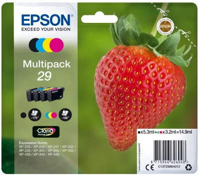Φωτογραφία προϊόντος: Ink Epson 29 C13T29864012 Claria Home Multipack - C13T29864012