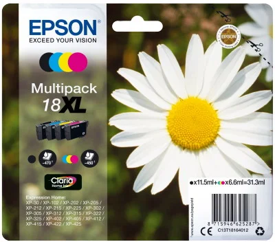 Φωτογραφία προϊόντος: Ink Epson 18 T18164010 XL MultiPack 4 Ink Daisy series - C13T18164012