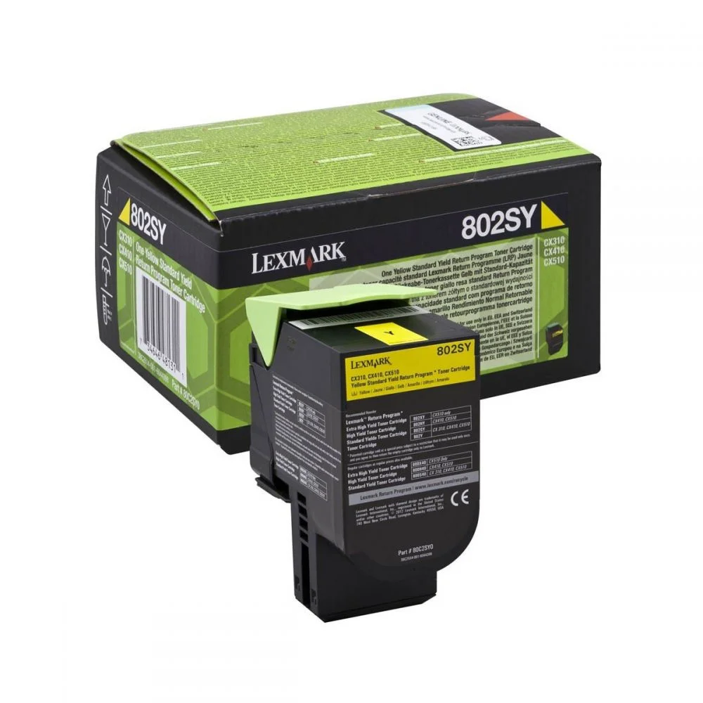 Φωτογραφία προϊόντος: Toner Laser Lexmark 80C2SY0 Standar Yellow -2k Pgs - 80C2SY0