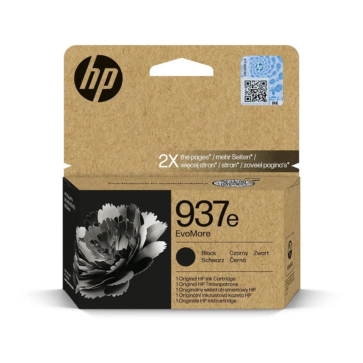 Φωτογραφία προϊόντος: Hewlett Packard HP 937e EvoMore Black Original Ink Cartridge - 4S6W9NE