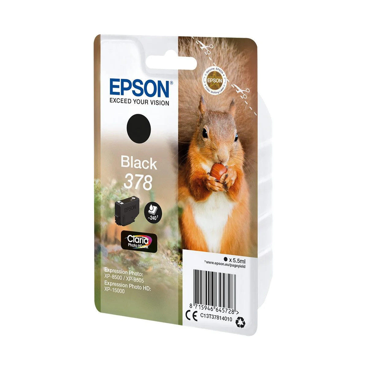 Φωτογραφία προϊόντος: Ink Epson T3781 C13T378140 Black - 5.5ml - C13T37814010