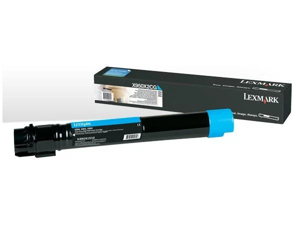 Φωτογραφία προϊόντος: Toner Laser Lexmark X950X2CG Cyan Extra High Yield - 22k Pgs - X950X2CG