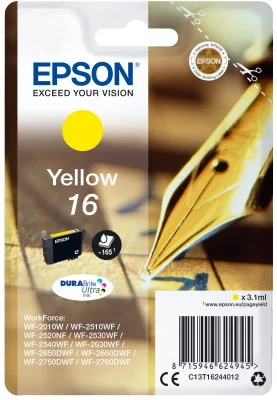 Φωτογραφία προϊόντος: Ink Epson T162440 Yellow with pigment ink - C13T16244012