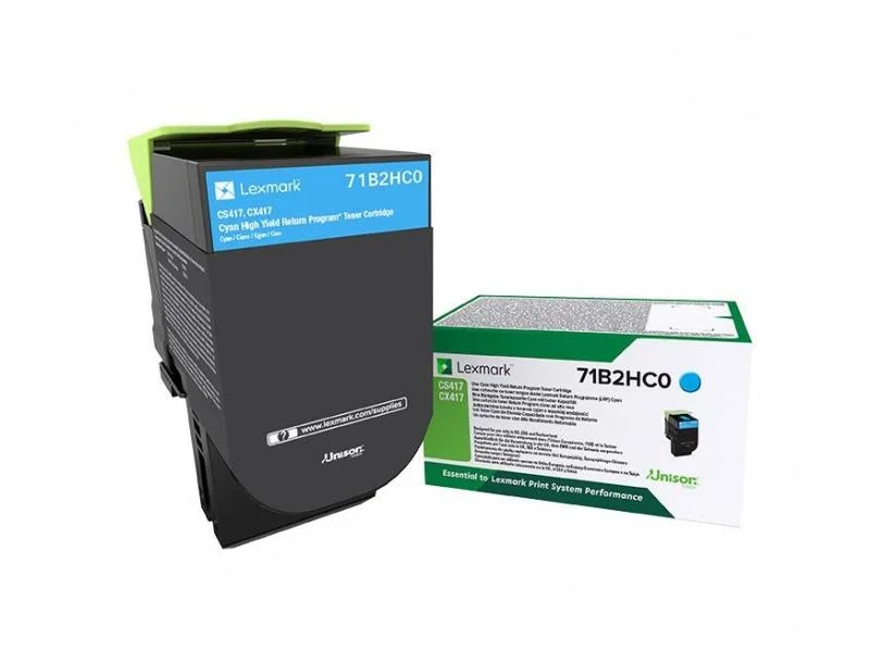 Φωτογραφία προϊόντος: Toner Laser Lexmark 71B2HC0 High Yield Cyan -3.5k Pgs - 71B2HC0