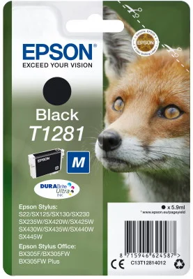 Φωτογραφία προϊόντος: Ink Epson T12814011 Black with pigment ink new series Fox-Size M - C13T12814012