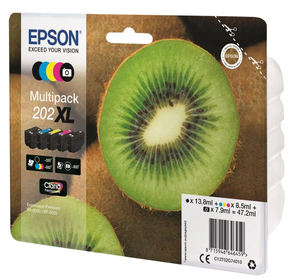 Φωτογραφία προϊόντος: Ink Epson T02G74 C13T02G74010 XL Multi Pack 1x13.8ml 1x7.9ml 3x8.5ml - C13T02G74010