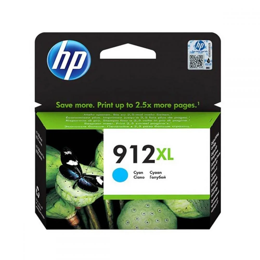 Φωτογραφία προϊόντος: Hewlett Packard HP 912XL High Yield Cyan Ink Cartridge ( 3YL81AE ) - 3YL81AE