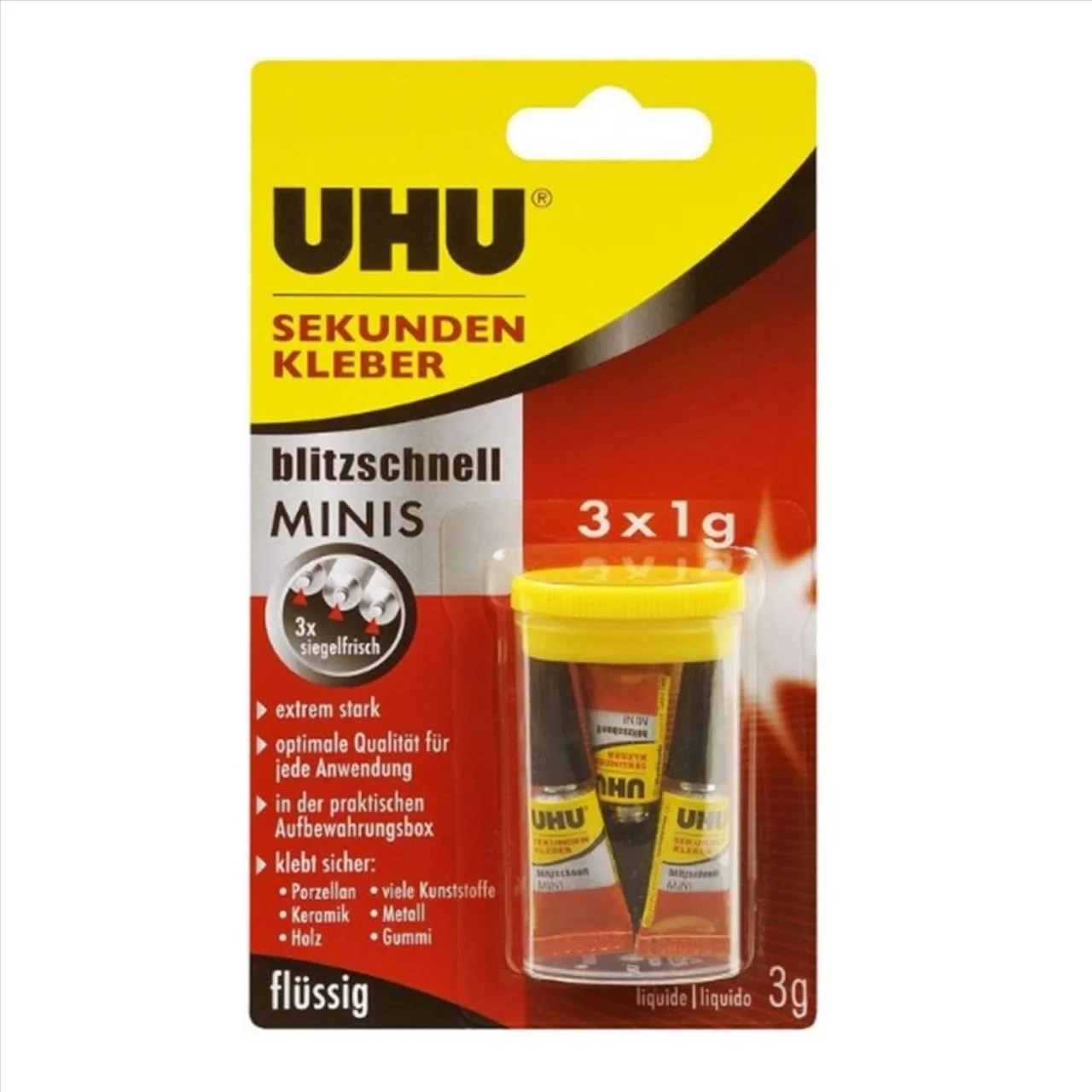 Φωτογραφία προϊόντος: Uhu Κόλλα Super Minis 3x1gr + 1gr - 11222