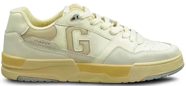 Φωτογραφία προϊόντος: Gant ανδρικό sneaker λευκό δερμάτινο με μπεζ λεπτομέρειες Brookpal 28633471 G255 White/off white