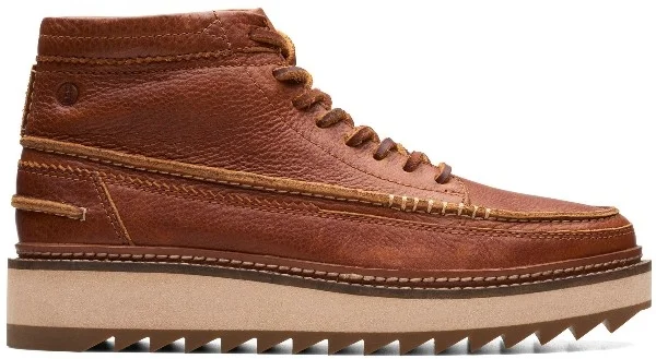 Φωτογραφία προϊόντος: Clarks δερμάτινο μποτάκι σε καφέ απόχρωση με κορδόνι ανατομικό Clarkhill Mid 26173449 Dark tan