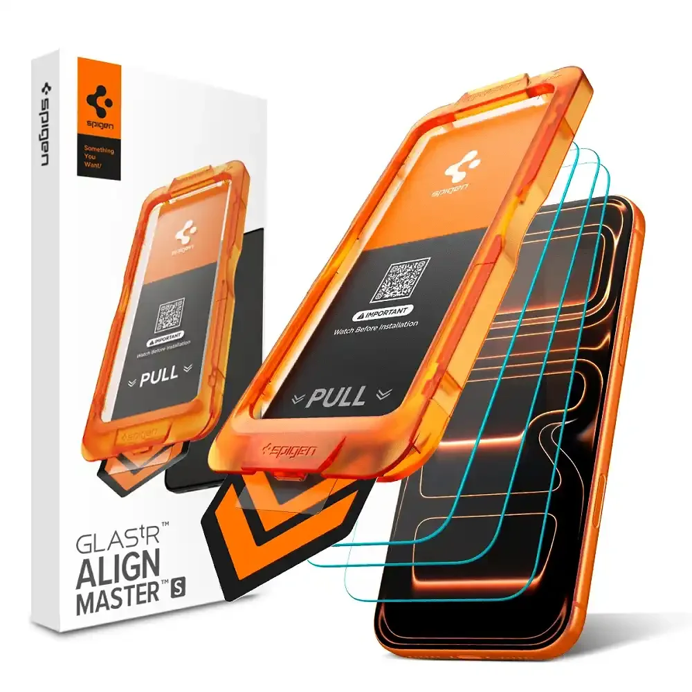 Φωτογραφία προϊόντος: Spigen ALM Glas.tR Slim Tempered Glass 3‑Pack iPhone 17 Pro Max Clear