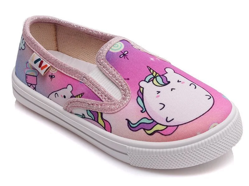 Φωτογραφία προϊόντος: Weestep πάνινα Slip-on για κορίτσια - Μονόκερος