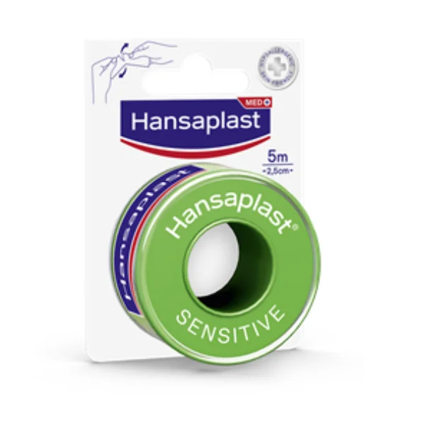 Φωτογραφία προϊόντος: Hansaplast Sensitive Μεταξωτή Επιδεσμική Ταινία 2.5cm x 5m