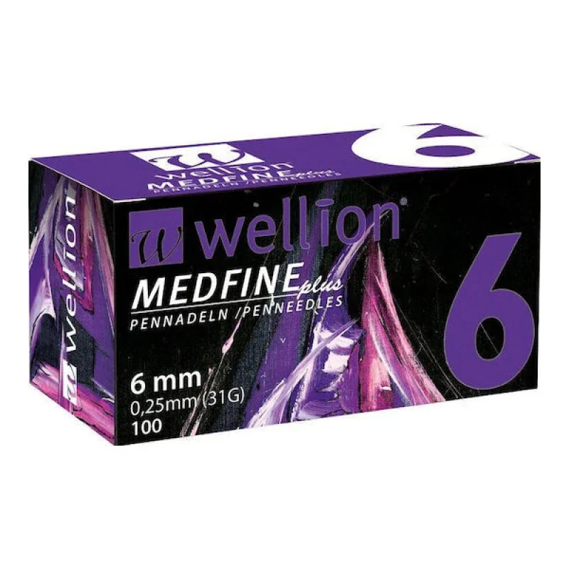 Φωτογραφία προϊόντος: Wellion Medfine Plus Βελόνες Ινσουλίνης 31g X 6mm 100τμχ