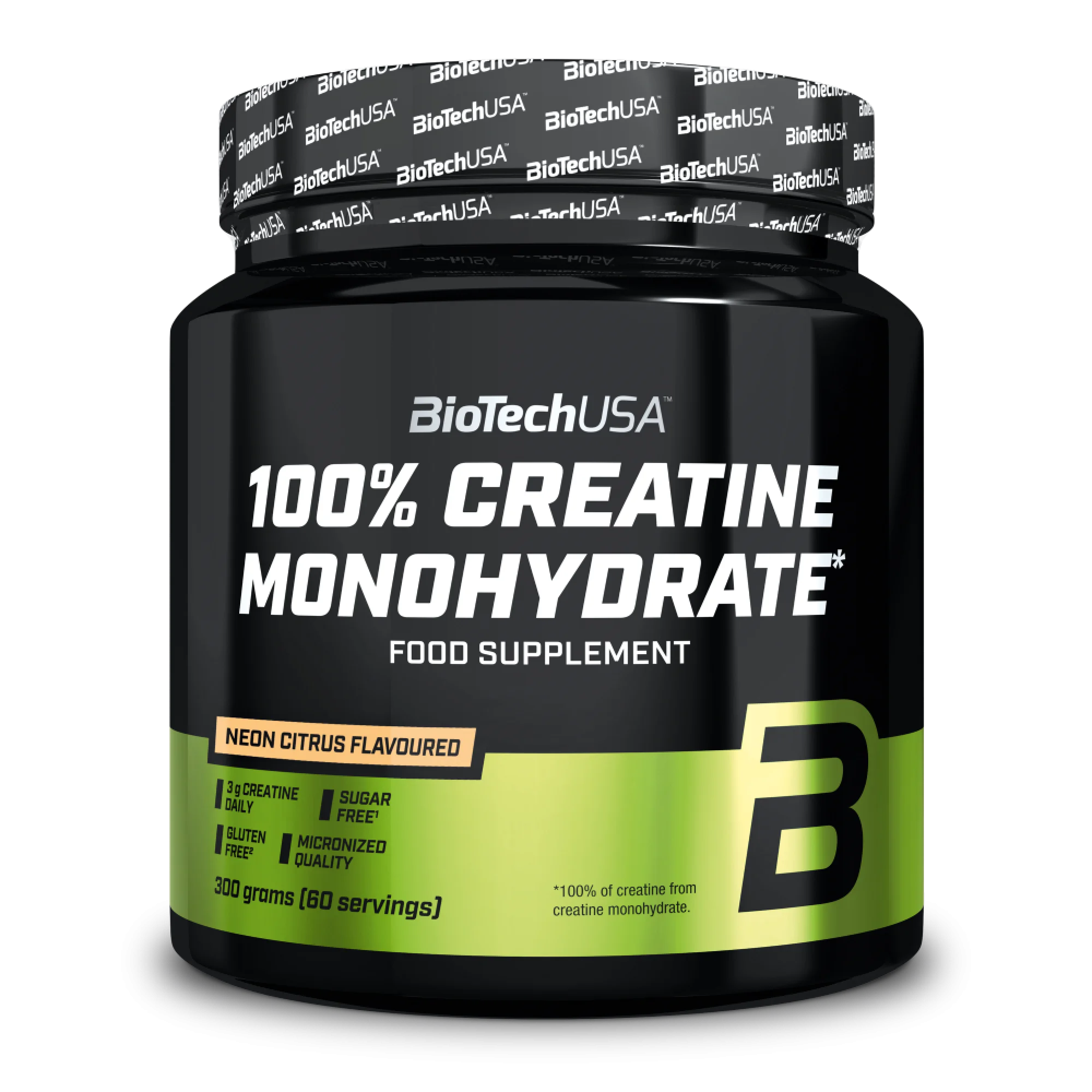Φωτογραφία προϊόντος: BioTechUSA 100% Creatine Monohydrate 300g neon citrus (13021010400)
