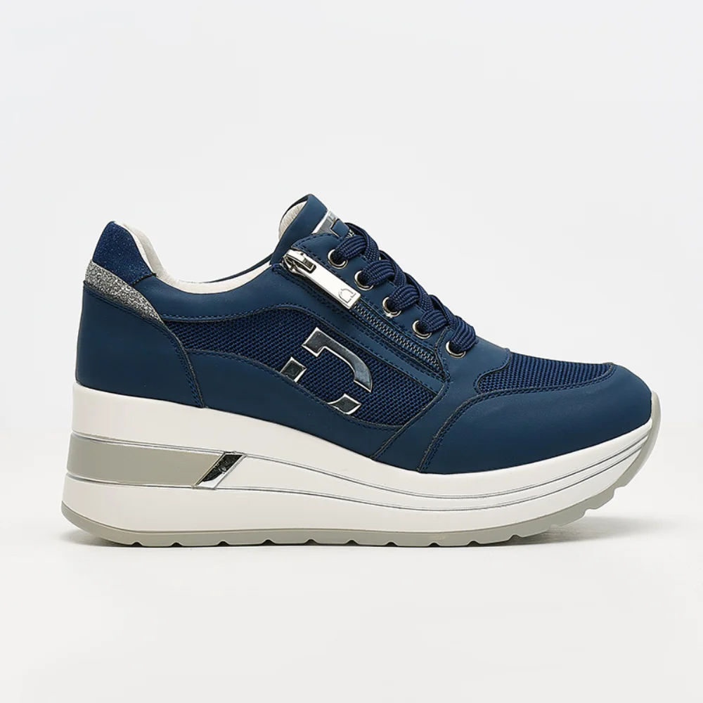 Φωτογραφία προϊόντος: Donna Serena Sneakers Γυναικείο Δέρμα/ύφασμα Flyknit Μπλέ DSE/5111 BLU