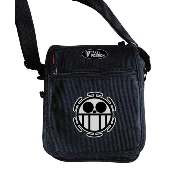 Φωτογραφία προϊόντος: Takeposition Τσαντάκι ώμου Unisex, Anime One Piece smile logo, Μαύρο, 23x18x8.50cm, 983-1055