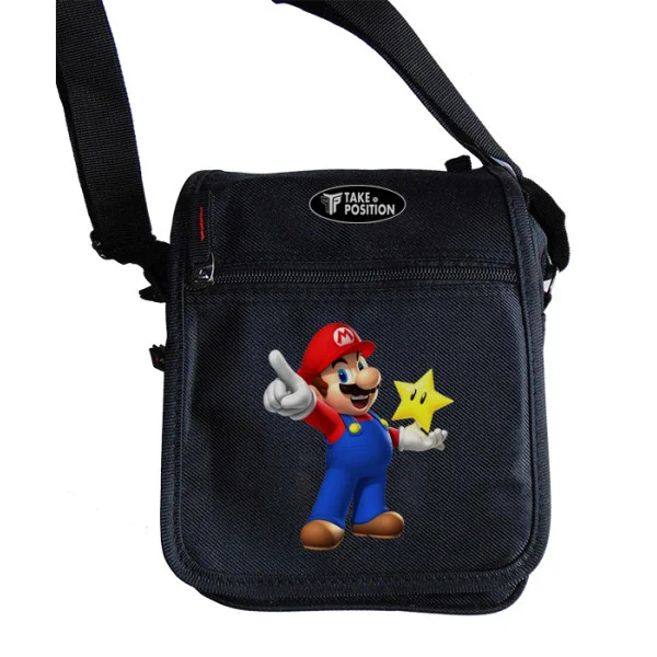Φωτογραφία προϊόντος: Takeposition Τσαντάκι ώμου Unisex, Mario Star, Μαύρο, 23x18x8.50cm, 983-1188