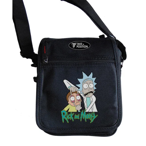 Φωτογραφία προϊόντος: Takeposition Τσαντάκι ώμου Unisex, Anime Rick And Morty Watch It, Μαύρο, 23x18x8.50cm, 983-1263